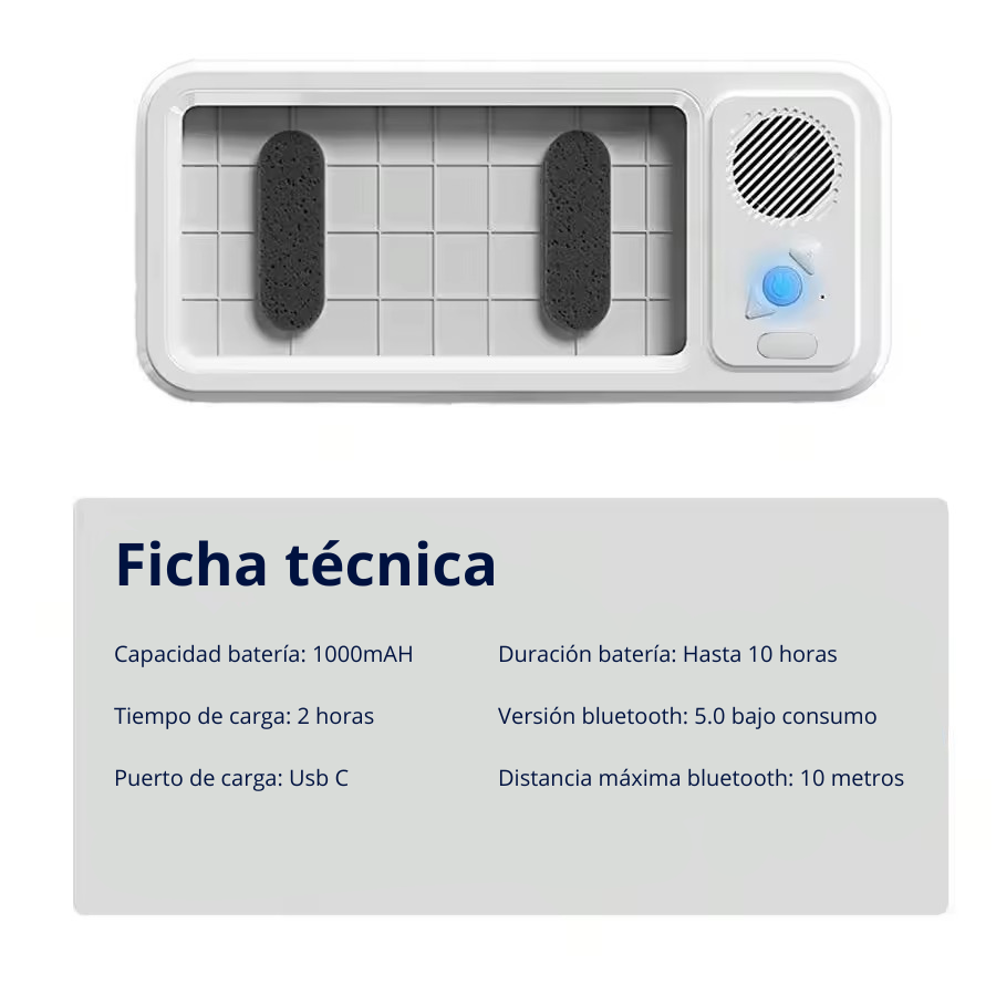 Soporte Táctil Impermeable con Altavoz Bluetooth