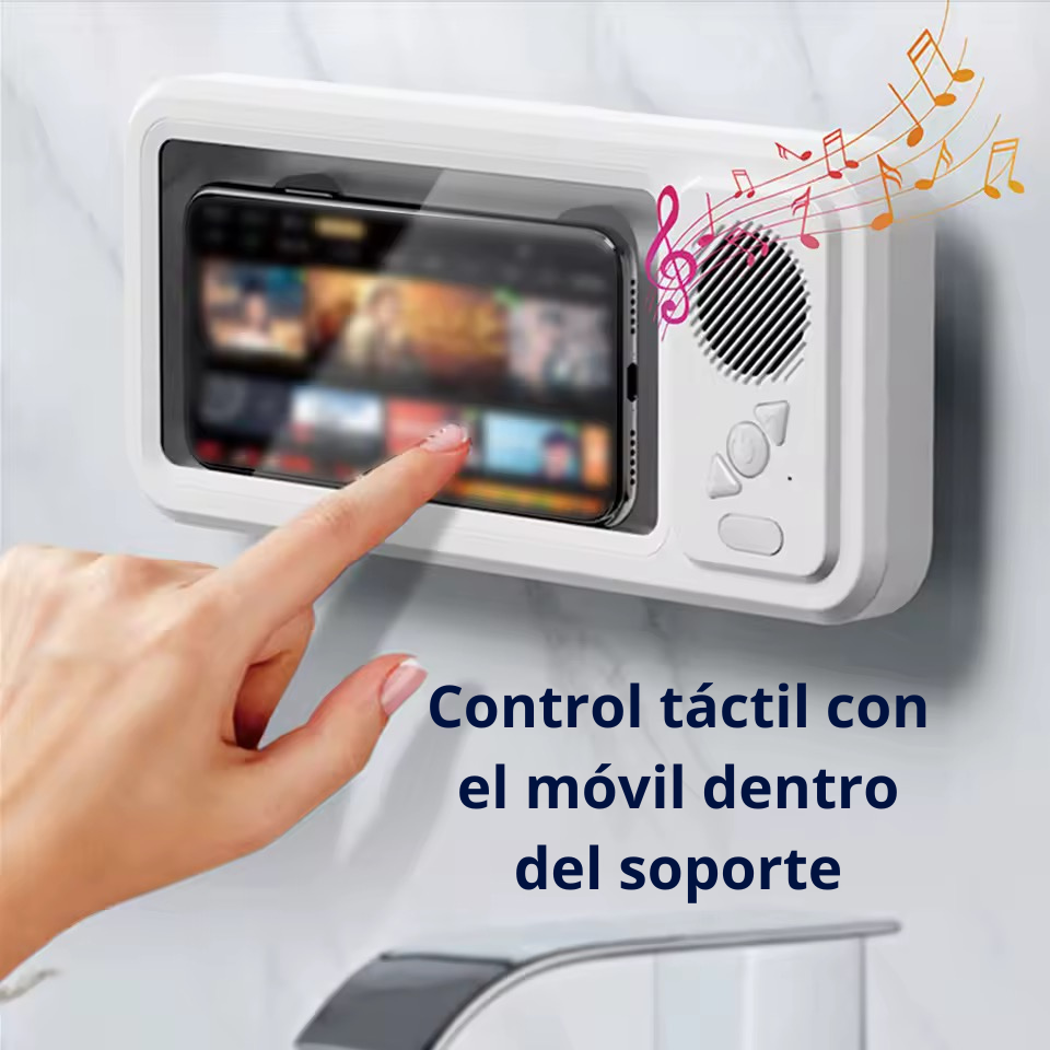 Soporte Táctil Impermeable con Altavoz Bluetooth