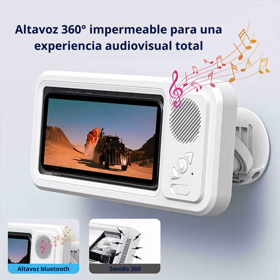 Soporte Táctil Impermeable con Altavoz Bluetooth