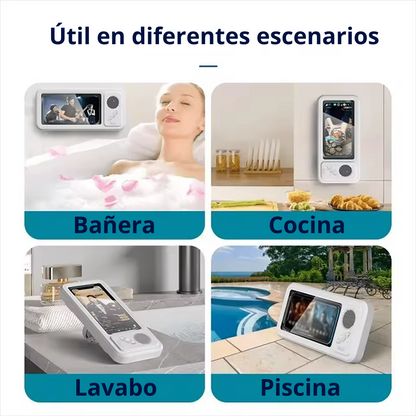 Soporte Táctil Impermeable con Altavoz Bluetooth