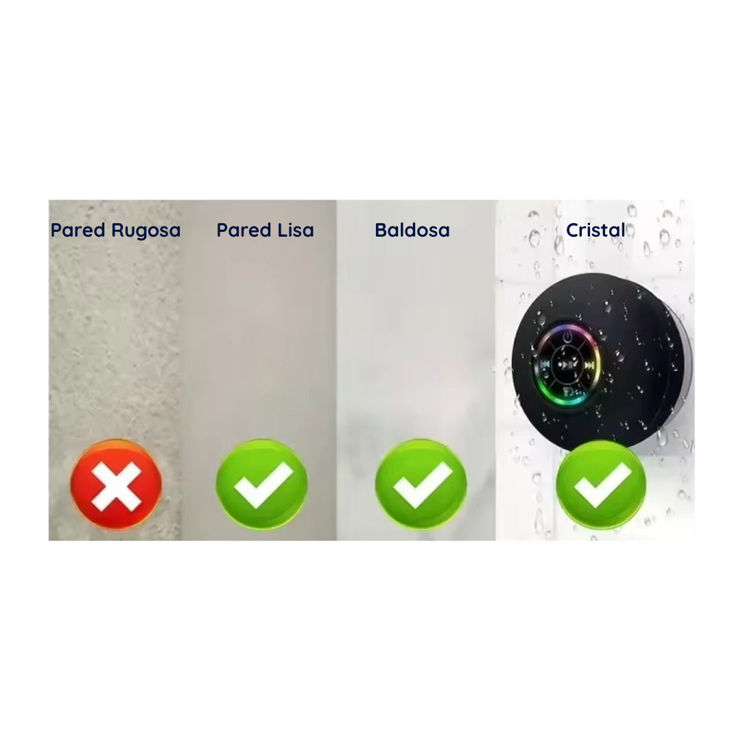 Altavoz Bluetooth Impermeable Con Ventosa